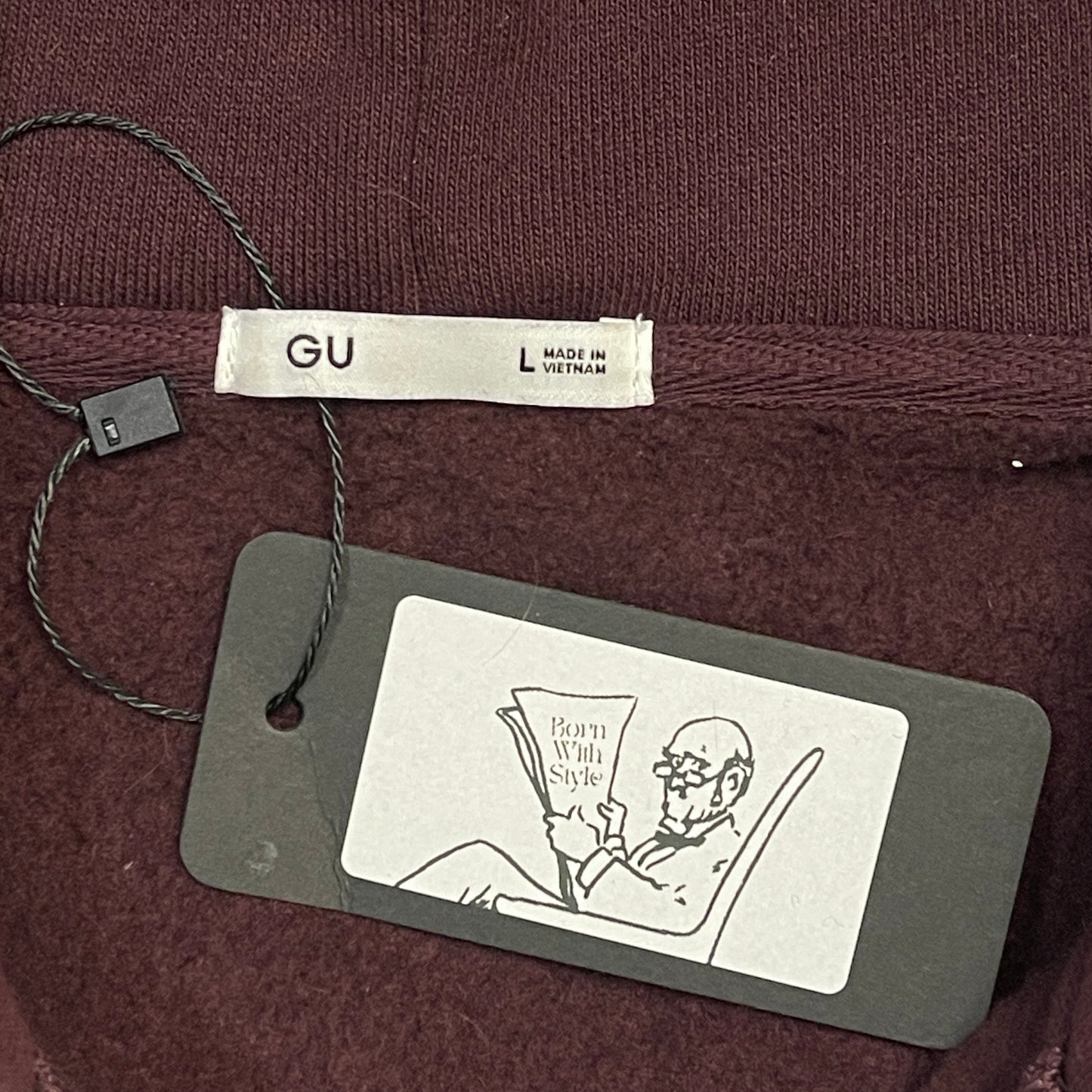 Vintage Burgundy Hoodie (L)