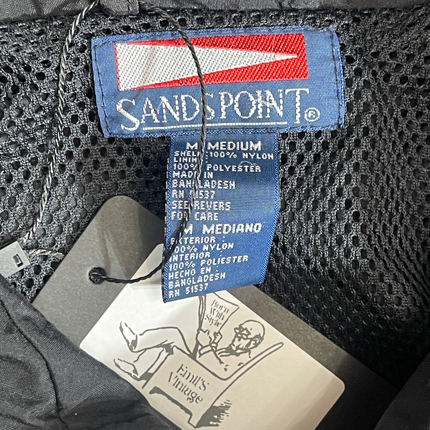 All-Black Retro Windbreaker (M)