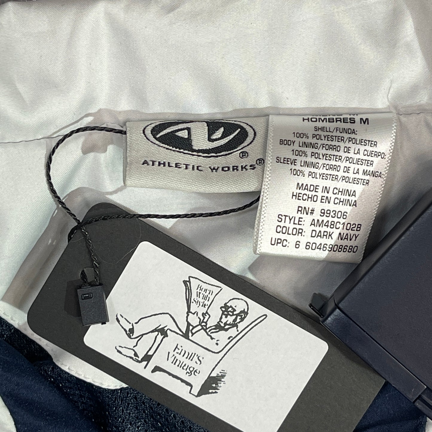 Navy Retro Windbreaker (M)